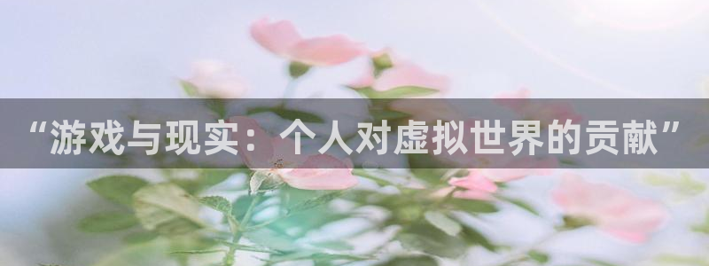 ag街机官网是境外的吗：“游戏与现实：个人对虚拟世界的贡献”